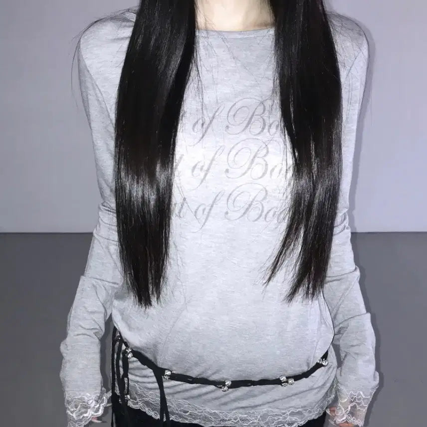 [BUNJANG] Theairtown Wool Lettering Loose Top - Grey / 디에어타운 wool lettering loose top 그레이