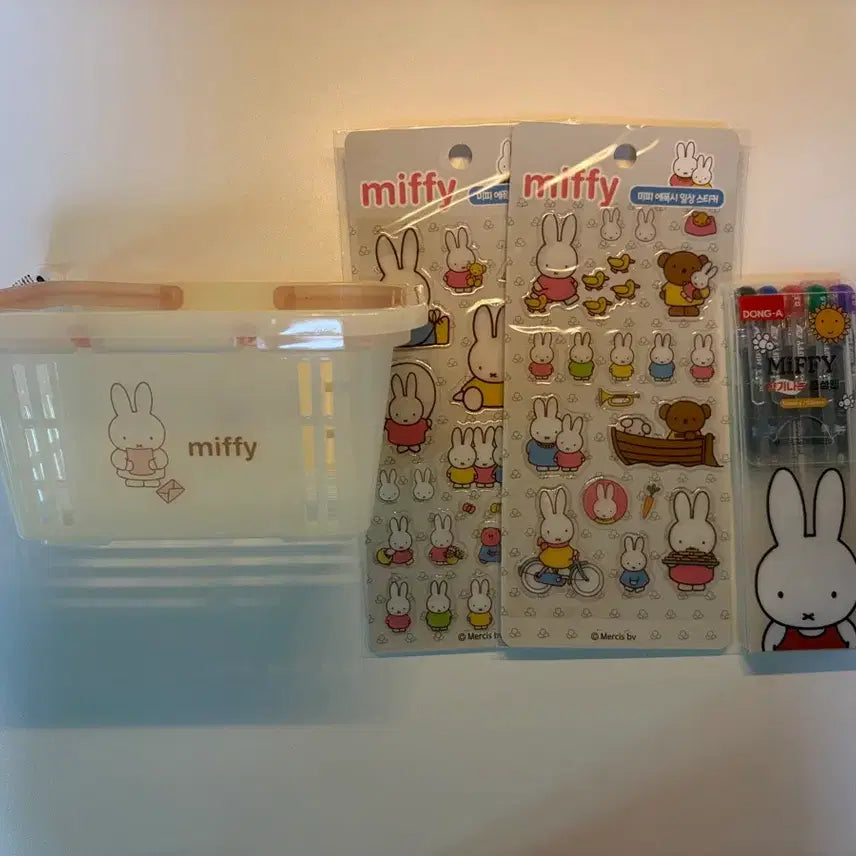 [BUNJANG] Miffy Mini Basketball Pen Sticker Set / 일본정품미피미니바스켓스티커세트