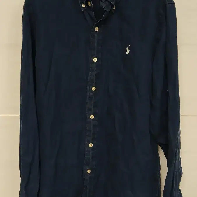 [BUNJANG] Polo Ralph Lauren Classic Fit Linen Shirt Navy Size S / QR정품 폴로 랄프로렌 클래식핏 린넨셔츠 네이비 S사이즈 사용감있음