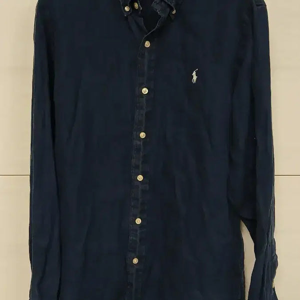 [BUNJANG] Polo Ralph Lauren Classic Fit Linen Shirt Navy Size S / QR정품 폴로 랄프로렌 클래식핏 린넨셔츠 네이비 S사이즈 사용감있음
