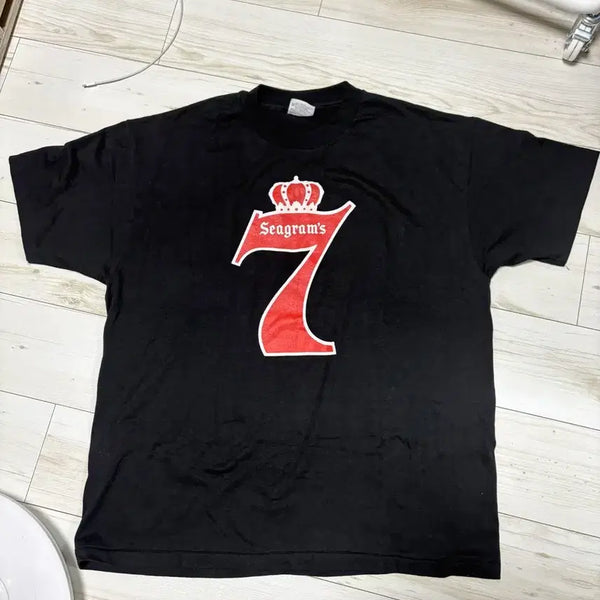 [BUNJANG] 90's Seagram's 7 Crown Single Stitch T-Shirt / 90's Seagram 7 Crown 프로모 티셔츠 싱글스티치 usa