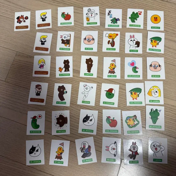 [BUNJANG] Line Friends Sticker Collection / 라인프렌즈 띠부씰 스티커