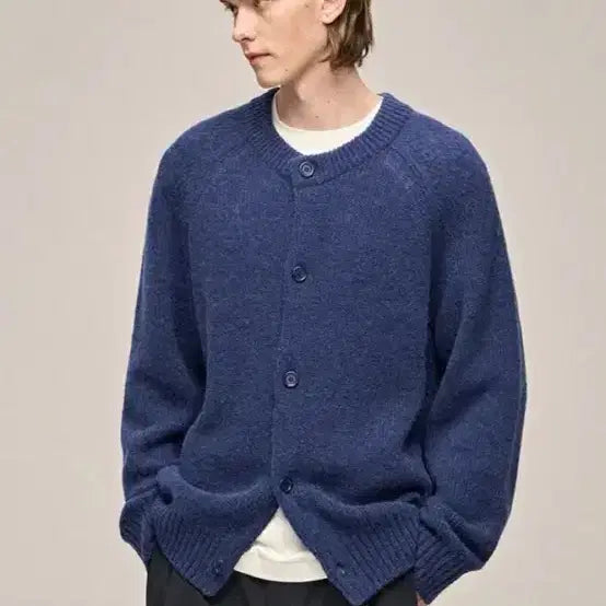 [BUNJANG] Time Homme Alpaca Blend Round Cardigan / 타임옴므 알파카블렌드 라운드 가디건