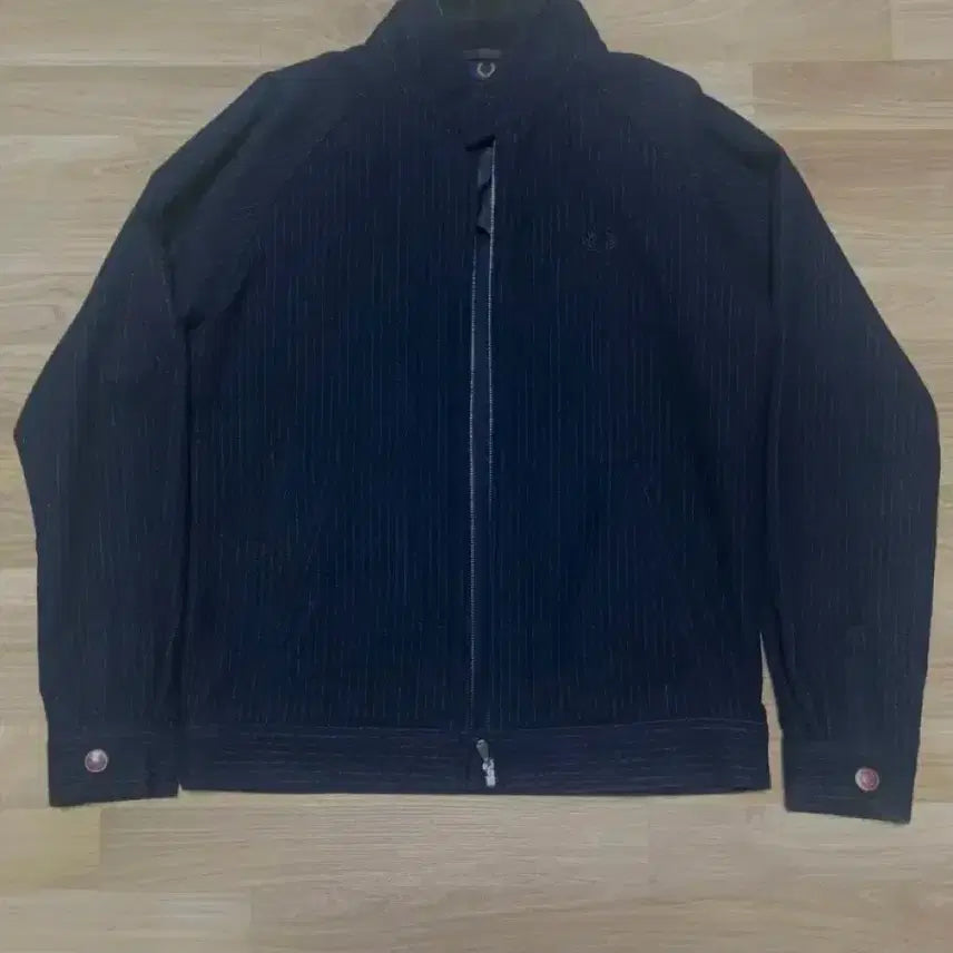 [BUNJANG] Fred Perry Harrington Jacket Navy Pinstripe / 프레드페리 해링턴 자켓