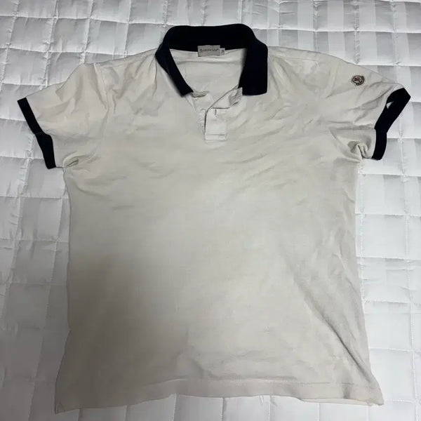 [BUNJANG] Moncler White Polo T-Shirt M / (정품)몽클레어 화이트 카라티 M