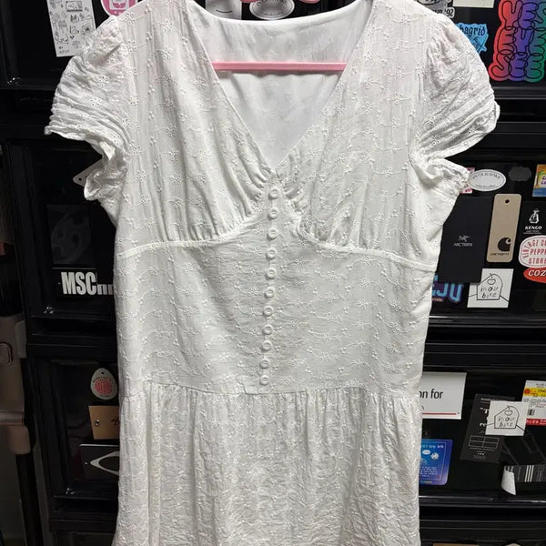 [BUNJANG] White Layered Dress / 흰색 레이어드 원피스