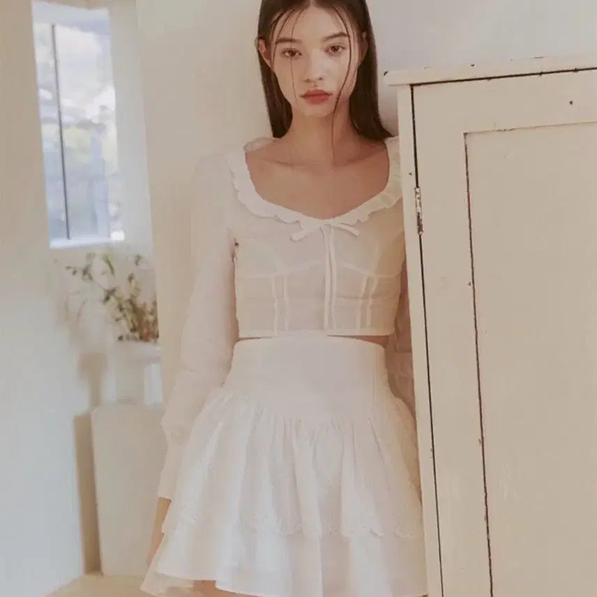 [BUNJANG] Not Your Rose Irene Skirt White Size S / 낫유어로즈 아이린 스커트 화이트 S