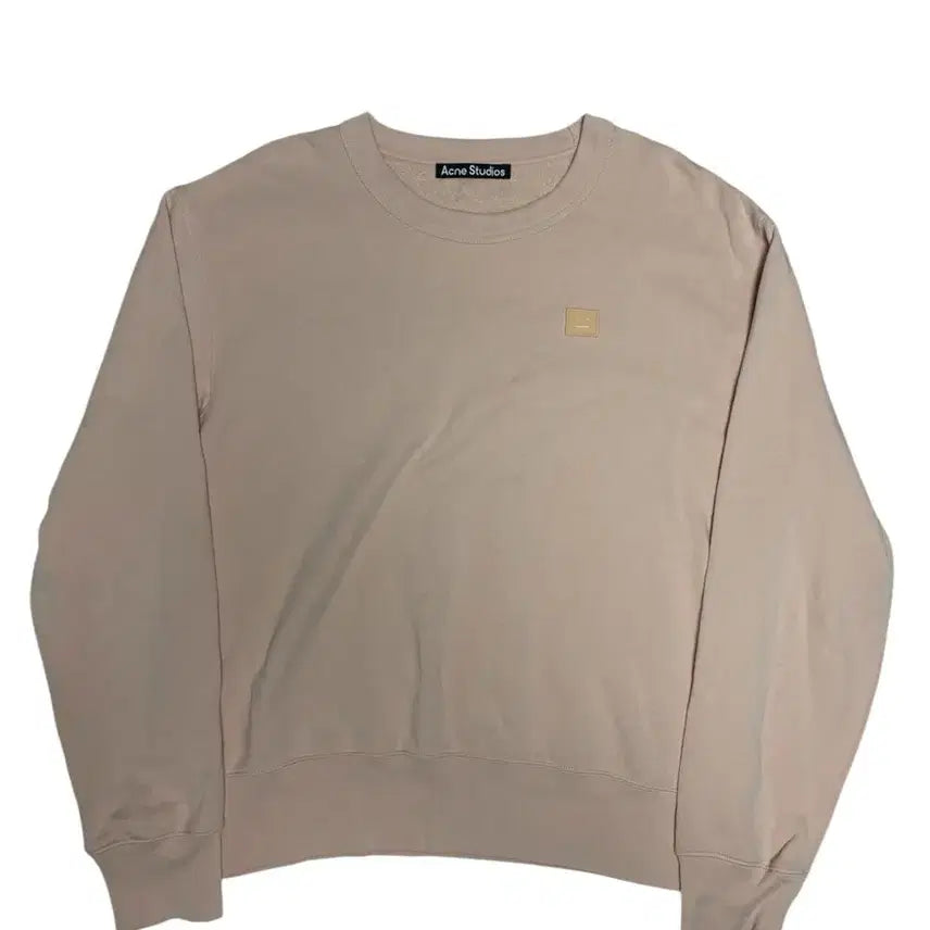 [BUNJANG] Acne Studios Crewneck Powder Pink Face Sweatshirt L / [정품] 아크네 스튜디오 크루넥 파우더 핑크 페이스 맨투맨 L
