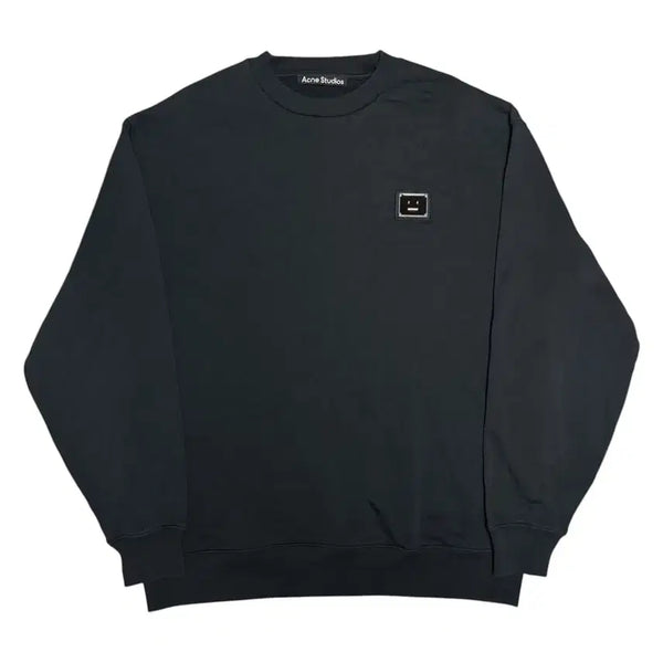 [BUNJANG] Acne Studios Oversized Face Logo Sweatshirt Black S / [정품] 아크네 스튜디오 오버사이즈 페이스 로고 맨투맨 블랙 S