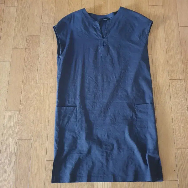 [BUNJANG] Theory Navy Short-Sleeve Pocket Midi Dress / 띠어리 네이비 반팔 포켓 원피스 S(55)