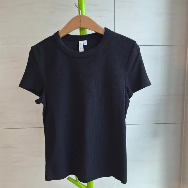 [BUNJANG] And Other Stories Ribbed Knit Short Sleeve T-Shirt / 앤아더스토리즈 골지패턴 반팔티