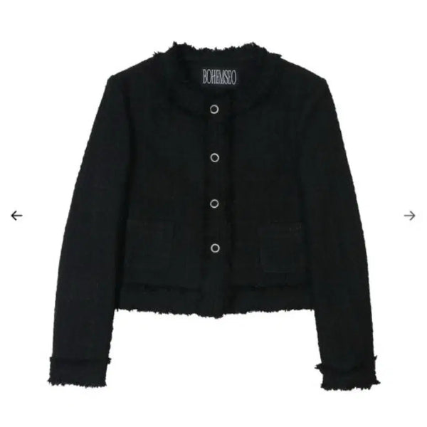 [BUNJANG] Bohemian Seoul Rough Round Tweed Jacket / 급처,네고가능) 보헤미안서울 러프 라운드 트위드 자켓