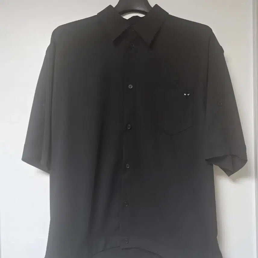 [BUNJANG] SONGZIO Soft Roll-up Half Shirt Black S / SONGZIO 지제로 소프트 롤업 하프 셔츠 블랙 S