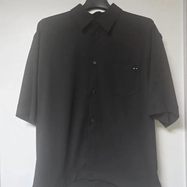 [BUNJANG] SONGZIO Soft Roll-up Half Shirt Black S / SONGZIO 지제로 소프트 롤업 하프 셔츠 블랙 S