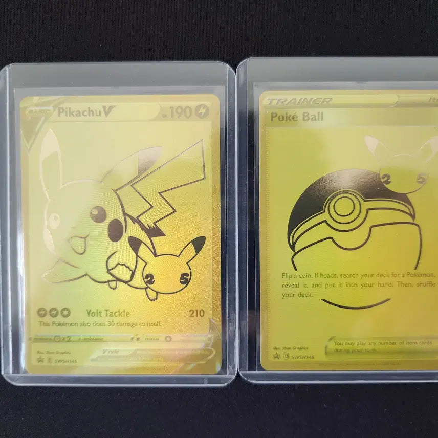 [BUNJANG] Pokemon Cards North America 25th Anniversary Gold Pikachu & Poke Ball Bundle Set / 포켓몬카드 북미판 25주년 골드 피카츄, 몬스터볼 일괄판매