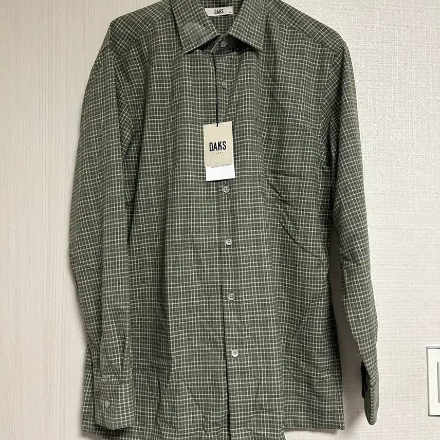[BUNJANG] Daks Check Pattern Cotton Shirt Size 105 / 닥스 체크 남방 셔츠 105