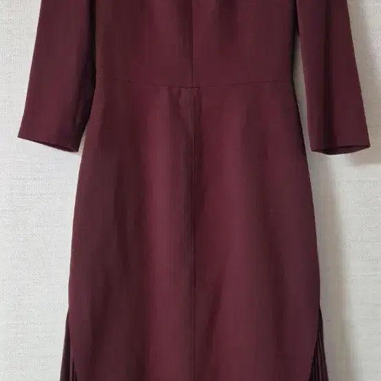 [BUNJANG] MICHAA Burgundy Pleated Dress / 미샤 버건디 플리츠 스커트