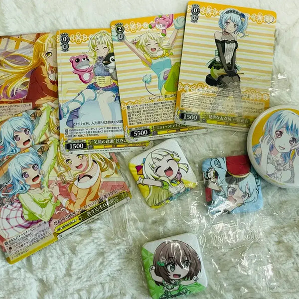 [BUNJANG] BanG Dream! Kanon & Kokoro Buchigiri no Butterfly Badge Bundle Set / 뱅드림 카논 코코로 뱃지 슈발츠 굿즈 일괄