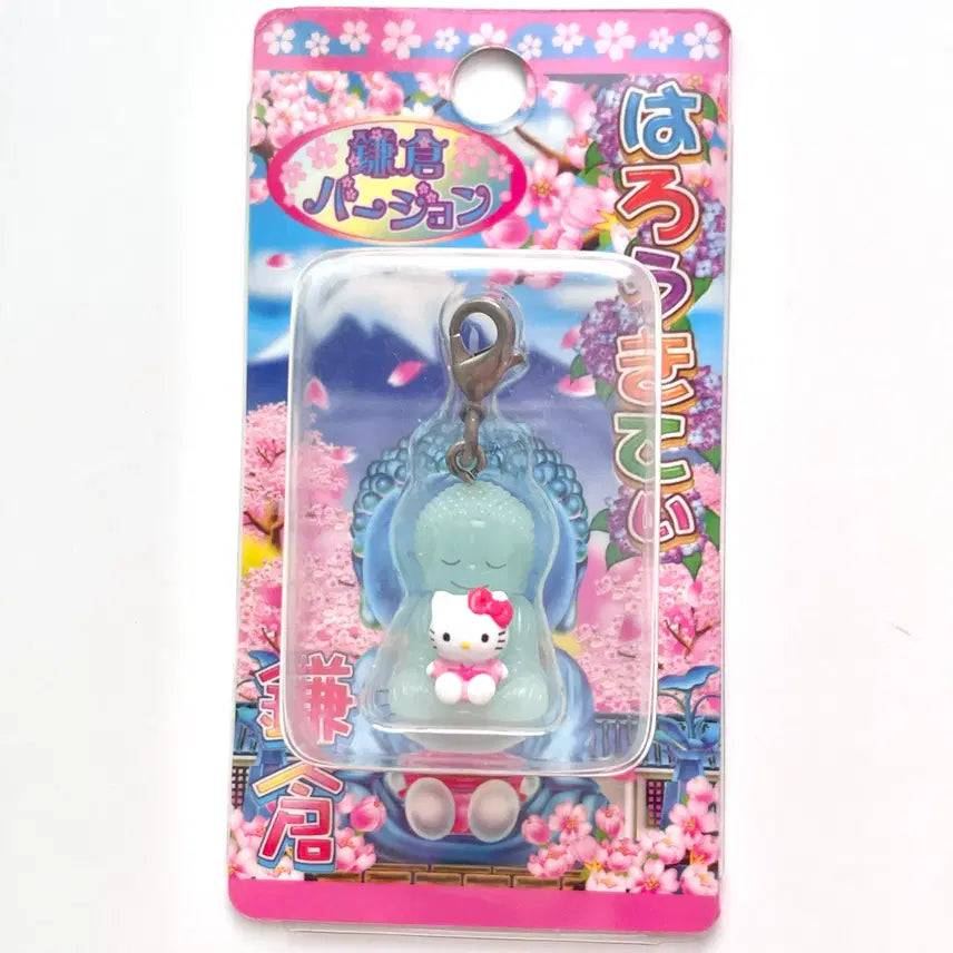 [BUNJANG] Vintage Hello Kitty Strap Buddhist Buddha Statue Translucent Jade Box Type / 고전 키티 스트랩 불교부처불상 반투명 옥 박스형