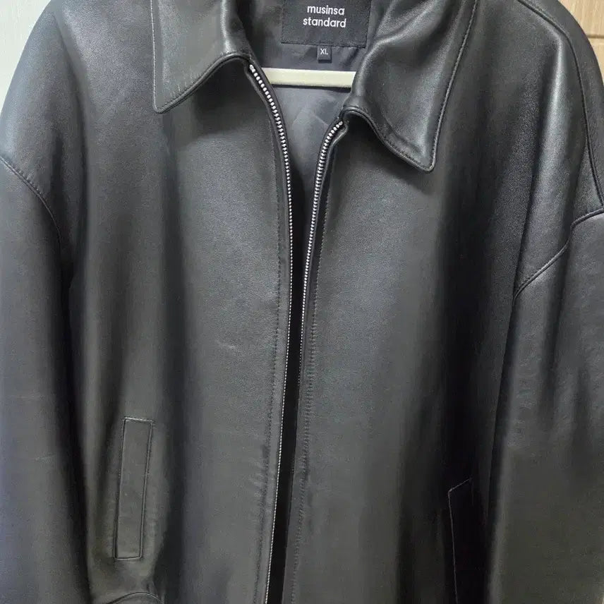 [BUNJANG] Musinsa Standard Lambskin Oversized Leather Jacket XL / 무신사 스탠다드 램스킨 오버사이즈 레더 자켓 XL