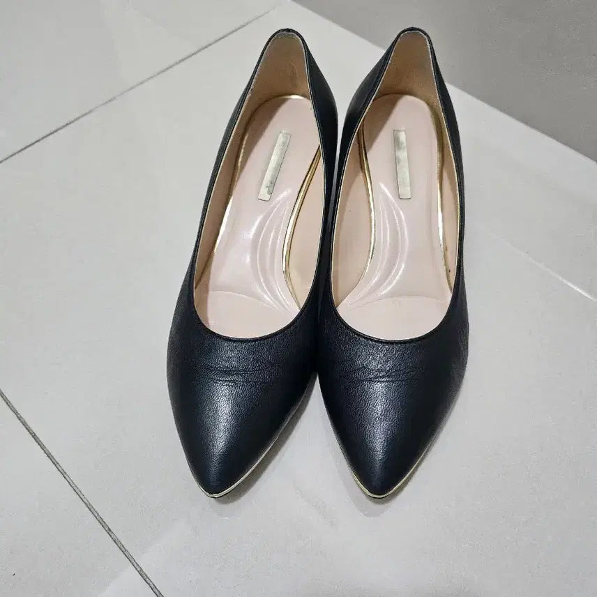 [BUNJANG] Soda Gen. Sheepskin Black Pumps Heels Shoes / 소다제화 양가죽 블랙 펌프스 힐 구두
