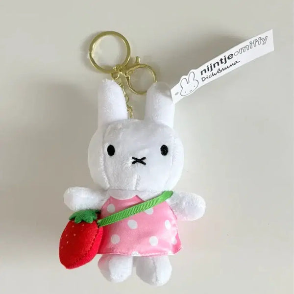 [BUNJANG] Miffy Strawberry Bag Keychain / 미피 딸기 가방 키링