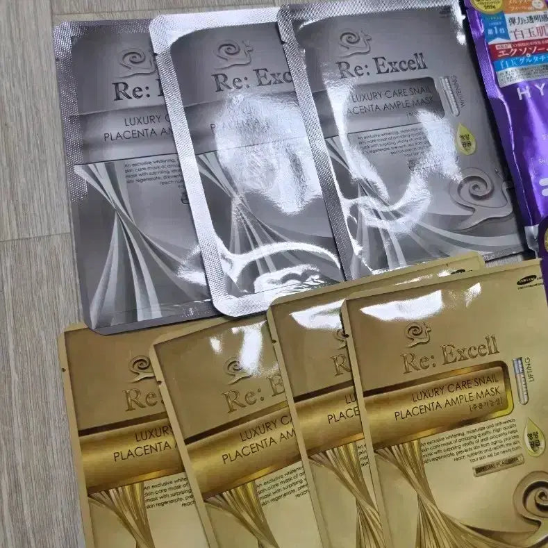 [BUNJANG] Luxury Care Snail Placenta Ampoule Mask Bundle Set (7 Sheets) / 마스크팩 일괄판매 (7매)