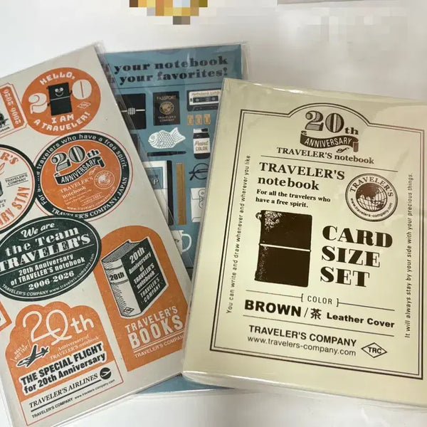 [BUNJANG] Traveler's Notebook 20th Anniversary Brown + Original Refills 2 pcs / 트래블러스노트 20주년 기념 브라운+오리지날 리필2권