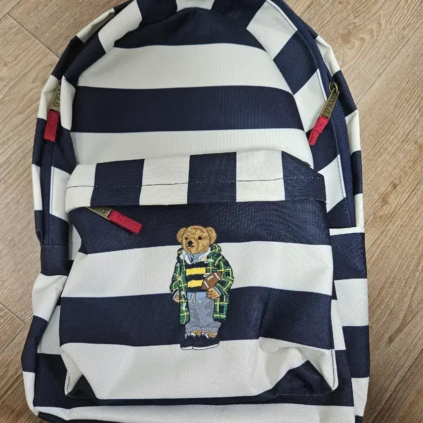 [BUNJANG] Polo Ralph Lauren Polo Bear Stripe Backpack / 폴로 랄프로렌 폴로 베어 백팩 스트라이프 백팩