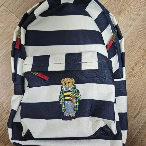 [BUNJANG] Polo Ralph Lauren Polo Bear Stripe Backpack / 폴로 랄프로렌 폴로 베어 백팩 스트라이프 백팩