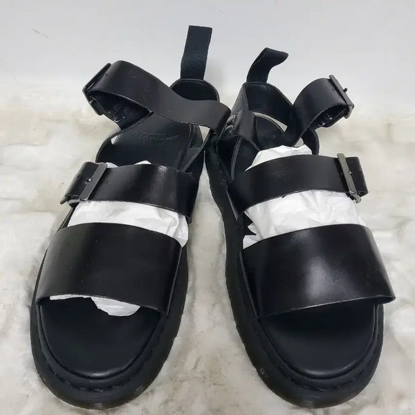 [BUNJANG] Dr. Martens Black Leather Sandals Size 275 / 닥터마틴 샌들 블랙 정품 275사이즈