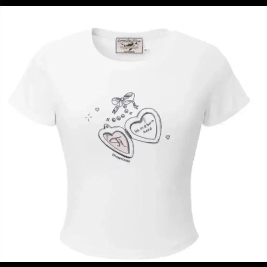 [BUNJANG] Three Times Pendant T-Shirt White S / 쓰리타임즈 팬던트 티셔츠 화이트 S