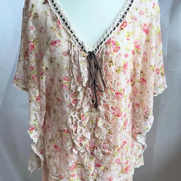 [BUNJANG] Vintage Garden Poncho Blouse / 빈티지 여름 정원 판초 블라우스