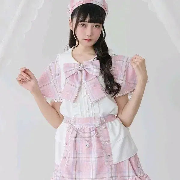[BUNJANG] Dear My Love Dream Vision Idol Check Style Cap / 양지뢰 지뢰계 디어마이러브 드림 비전 아이돌 체크