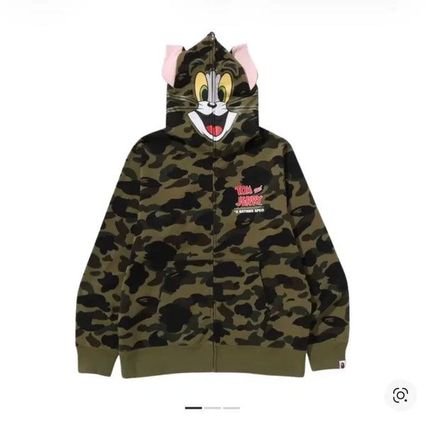 [BUNJANG] BAPE Tom and Jerry Collaboration Zip-Up Hoodie / 베이프 톰과제리 후드집업