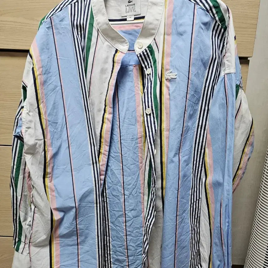 [BUNJANG] Lacoste Live Stripe Shirt / 라코스테 라이브 스트라이프 셔츠