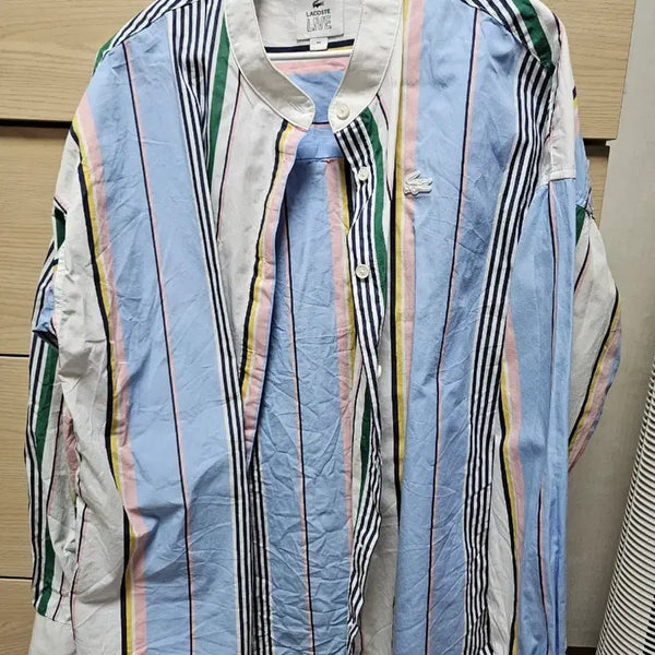 [BUNJANG] Lacoste Live Stripe Shirt / 라코스테 라이브 스트라이프 셔츠