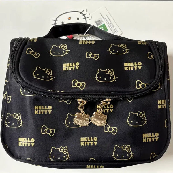 [BUNJANG] Sanrio Hello Kitty Black Pouch with Keychain / 산리오 키티 블랙 파우치(+키링)