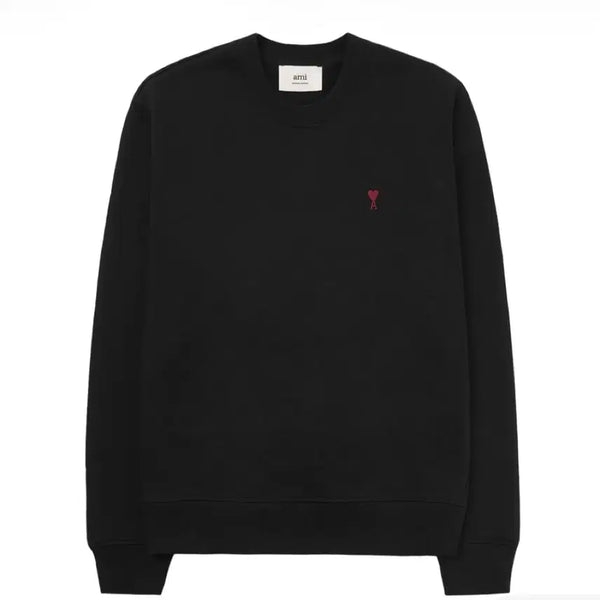 [BUNJANG] AMI Small Heart Logo Sweatshirt Black / 아미 스몰 하트 로고 맨투맨 블랙