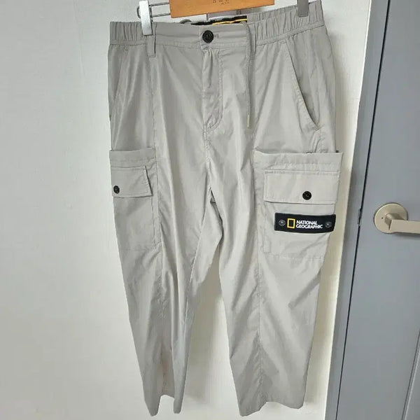 [BUNJANG] National Geographic 9-part Banding Cargo Pants (Morning Beige) / 남성76 내셔널지오그래픽 9부 밴딩카고 팬츠 (모닝베이지색상)