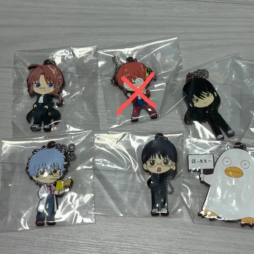 [BUNJANG] Gintama 3Z Rubber Charms Set / 은혼 3Z 러버참 모음/ 긴파치, 카무이, 카구라, 카츠라, 신파치 등