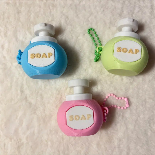 [BUNJANG] Hand Wash Clicker Keycap Keychain 3 Types (Sealed New) / [미개봉새상품,영상있음] 핸드워시 클리커 키캡 키링 3종