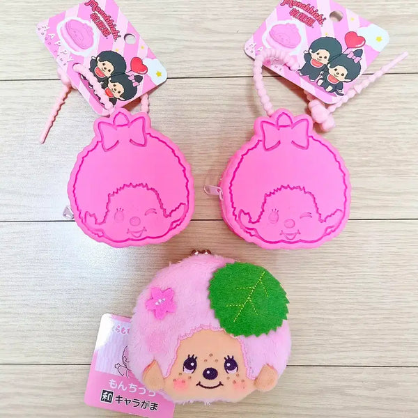 [BUNJANG] Monchhichi Sakura Coin Pouch & Keychain Accessory / 몬치치 사쿠라 동전지갑 겸 파우치 키링 팝니다~
