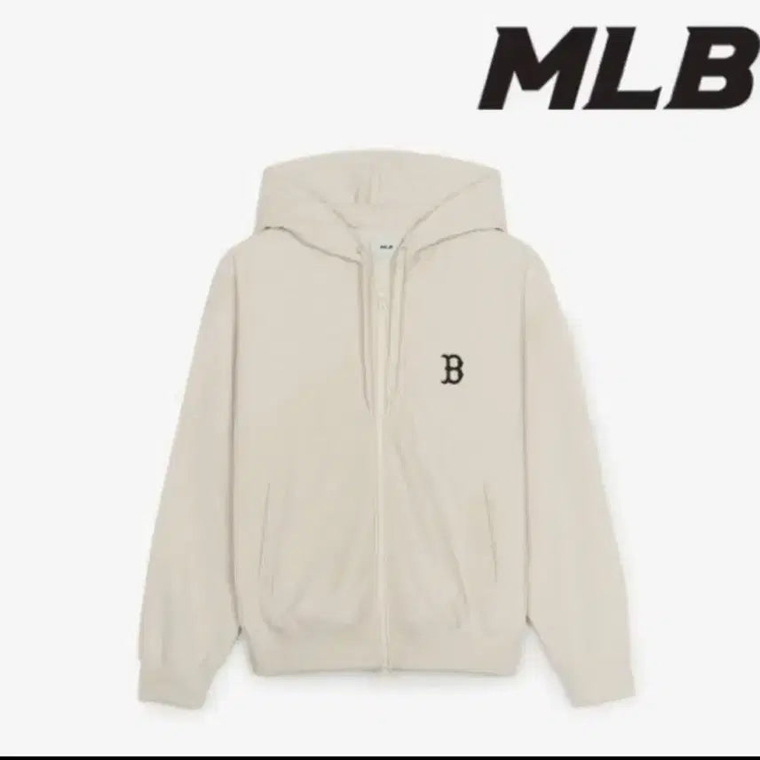 [BUNJANG] MLB Basic Waffle Zip-Up Hoodie XXL / MLB 엠엘비 베이직 와플 후드집업 XXL