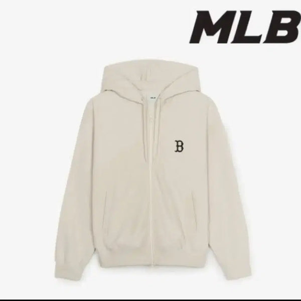 [BUNJANG] MLB Basic Waffle Zip-Up Hoodie XXL / MLB 엠엘비 베이직 와플 후드집업 XXL