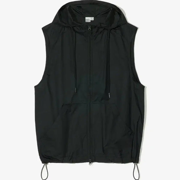 [BUNJANG] SHEER Hood Vest Black (S) / 시어 후드 베스트 블랙(s)
