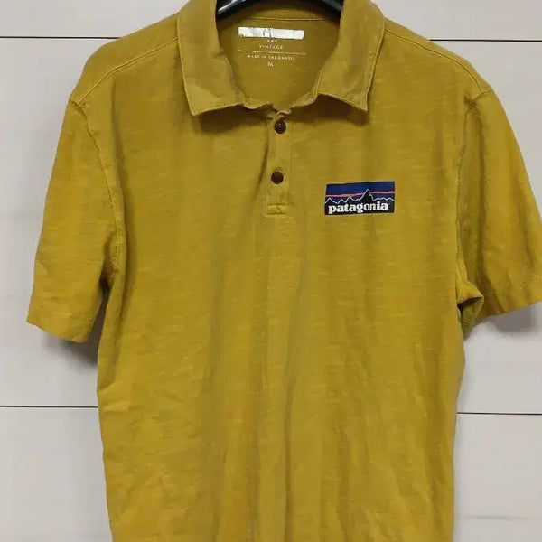 [BUNJANG] Patagonia Short Sleeve Polo Shirt Yellow / 파타고니아 반팔 카라티 옐로우