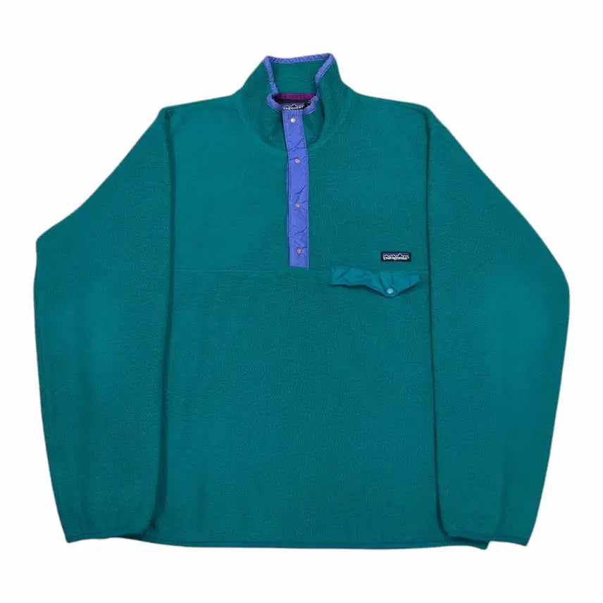 [BUNJANG] Patagonia 90s USA Synchilla Snap-T Pullover Emerald L / 90s 파타고니아 USA 신칠라 스냅티 풀오버 에메랄드 청록색 L