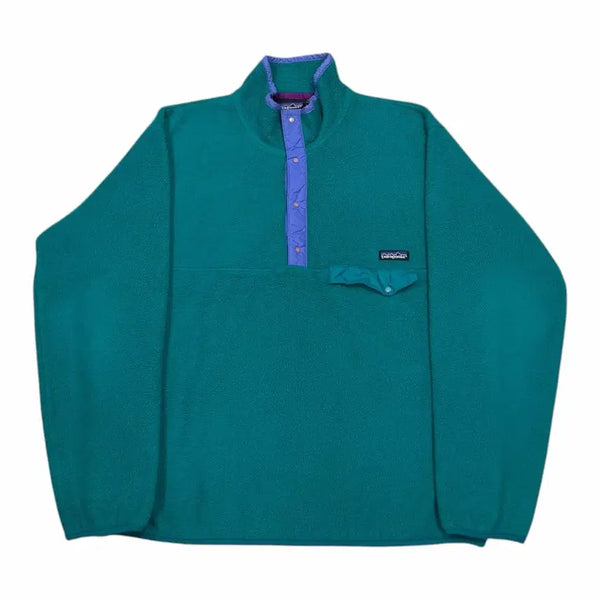 [BUNJANG] Patagonia 90s USA Synchilla Snap-T Pullover Emerald L / 90s 파타고니아 USA 신칠라 스냅티 풀오버 에메랄드 청록색 L