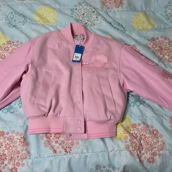 [BUNJANG] Adidas Pink Baseball Jacket S New / 아디다스 핑크 야구 잠바 S 새상품